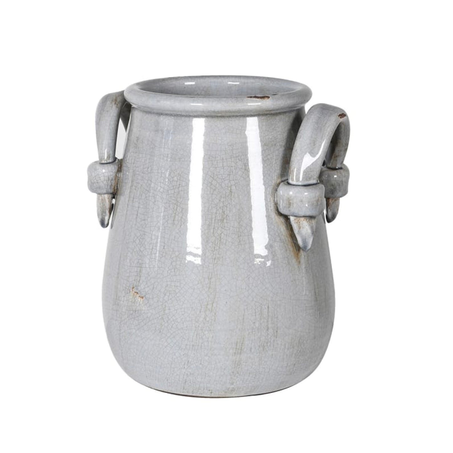 vase with handles vase styling vase traditional vase modern vase grey vase grey utensil vase grey glazed vase glazed vase distressed vase