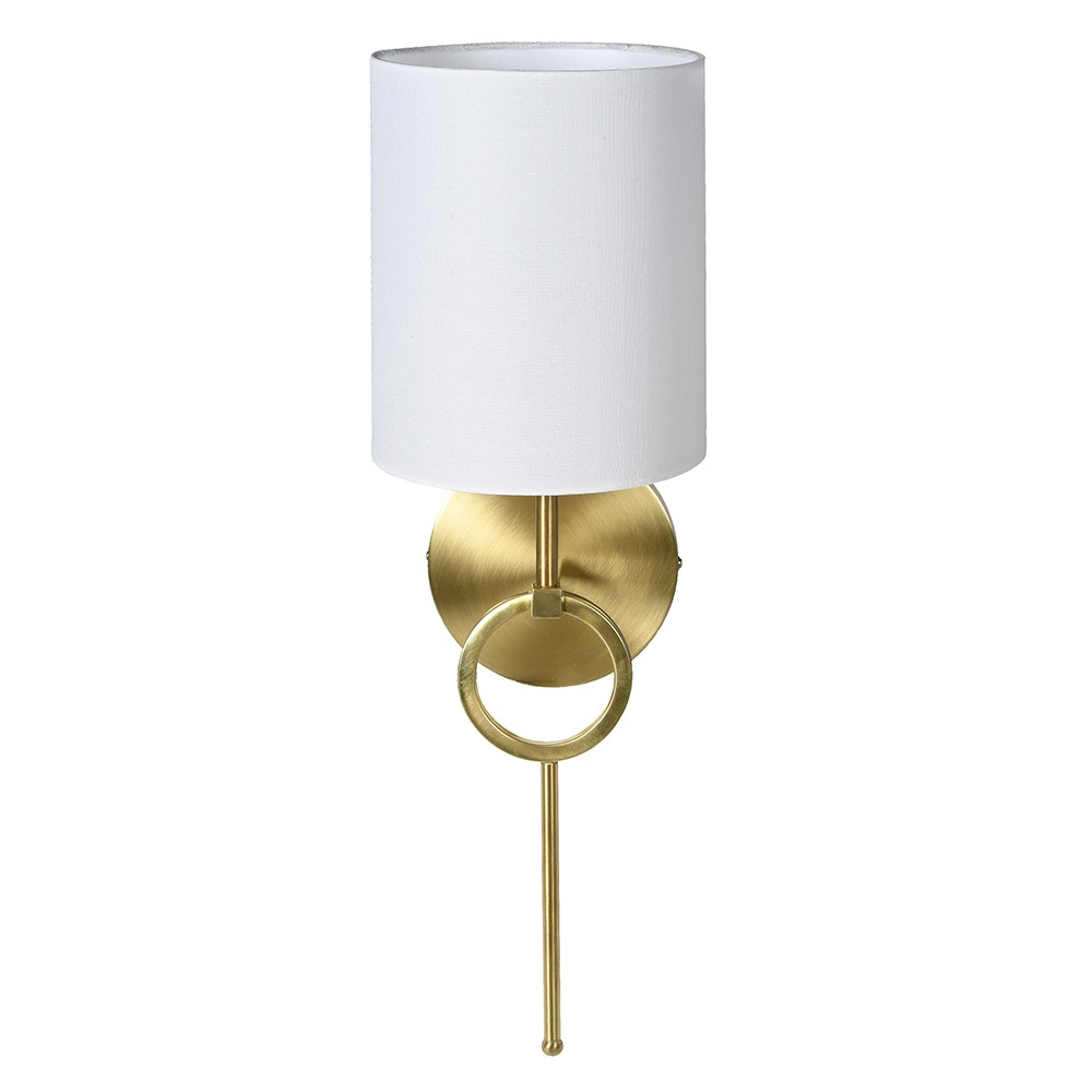 Maine Modern White and Brass Wall Lamp