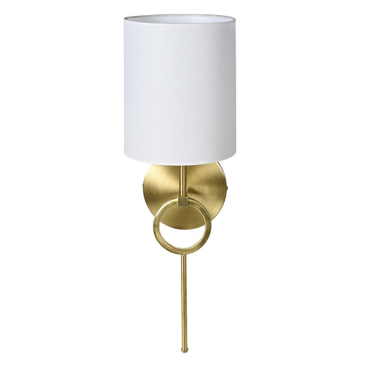 Maine Modern White and Brass Wall Lamp