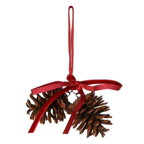 pinecone with red ribbon Christmas ornament”
“rustic pinecone holiday decoration with red ribbon”
“natural pinecone ornament for Christmas tree”
red ribbon pinecone décor”