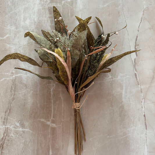 green dried flowers, 35 cm long