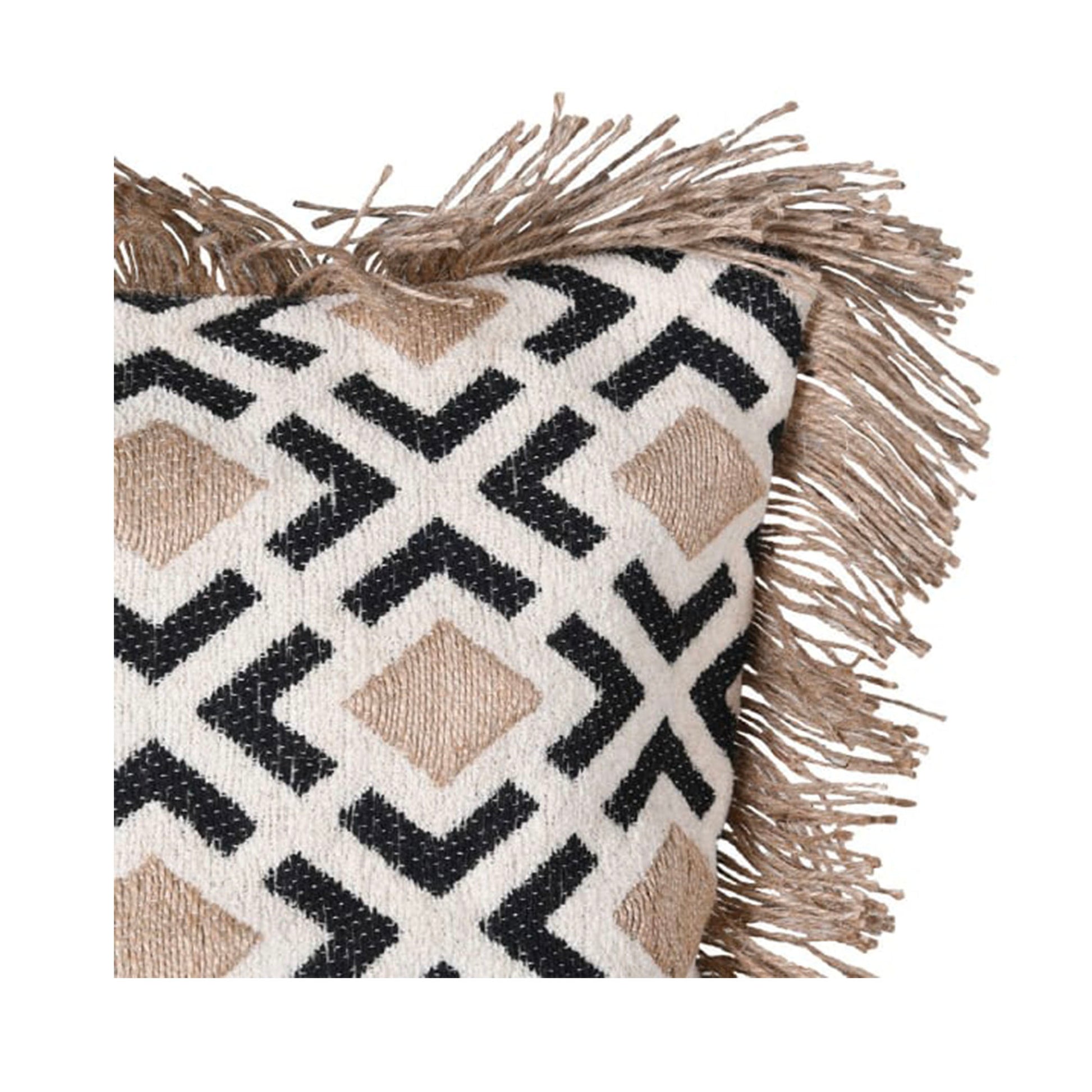 Trafalgar Cushion Cover with Fringe  geometric cushion  fringe cushion  Cushion Cover with Fringe  cushion