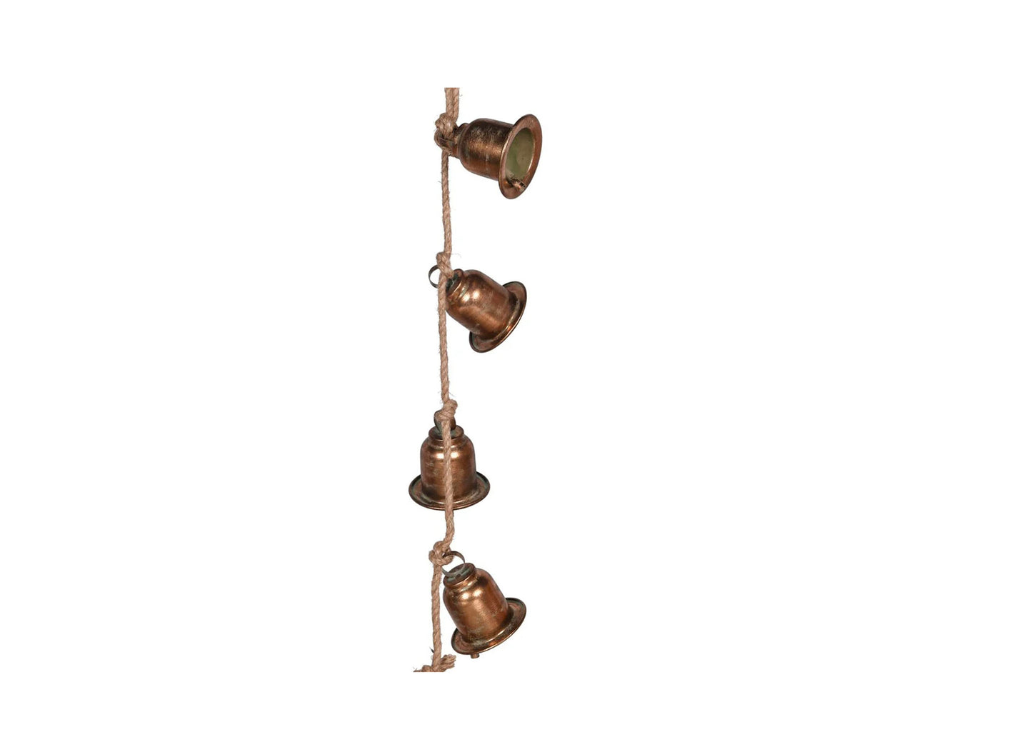 Christmas gold distressed bell garland, bell garland, gold bell garland