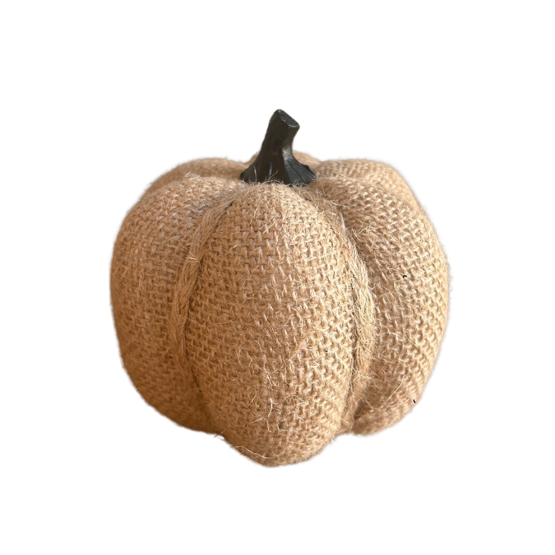 Jute Hessian pumpkin, small tweed pumpkin