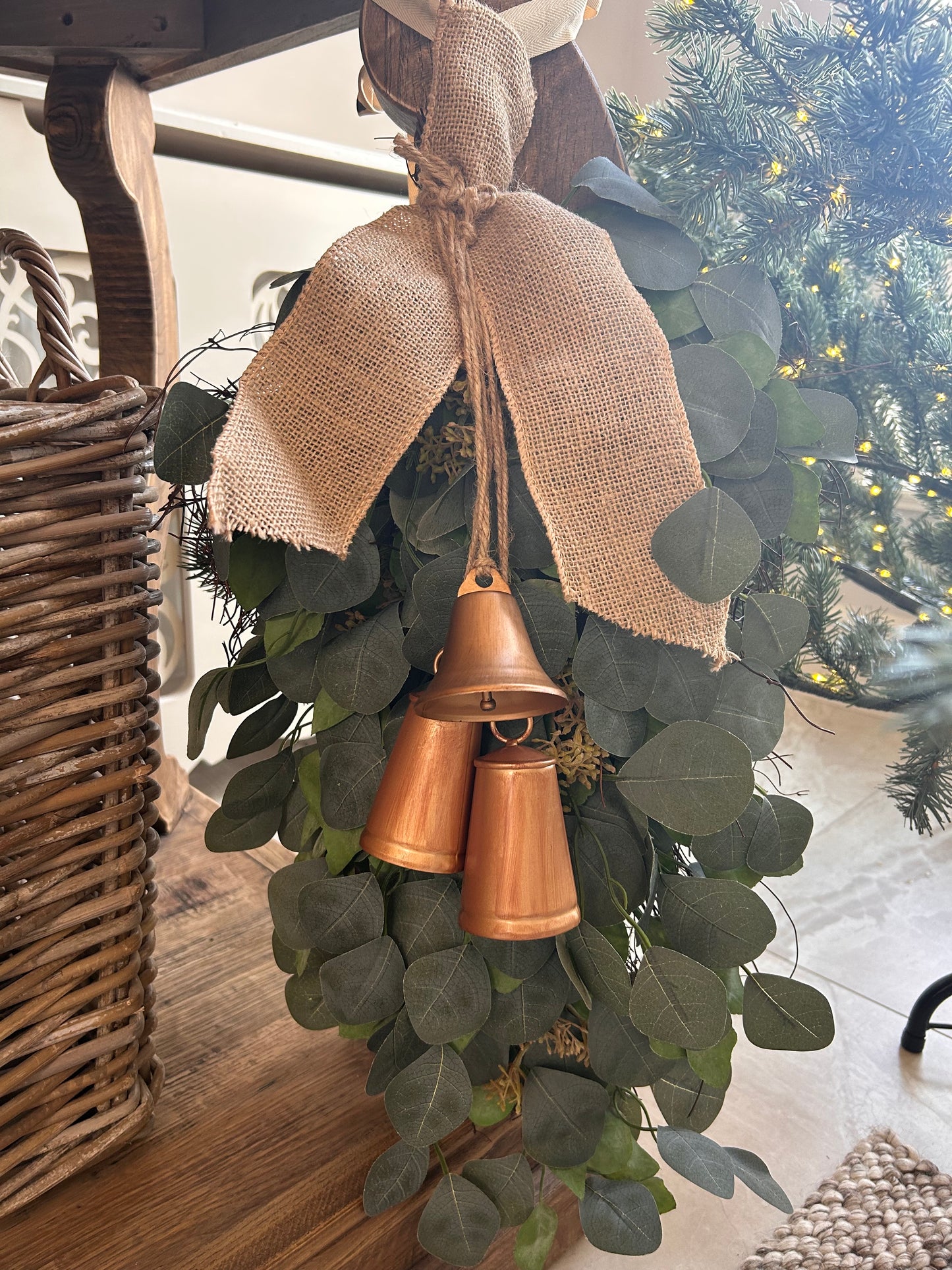 Silver Dollar Eucalyptus Bell Swag