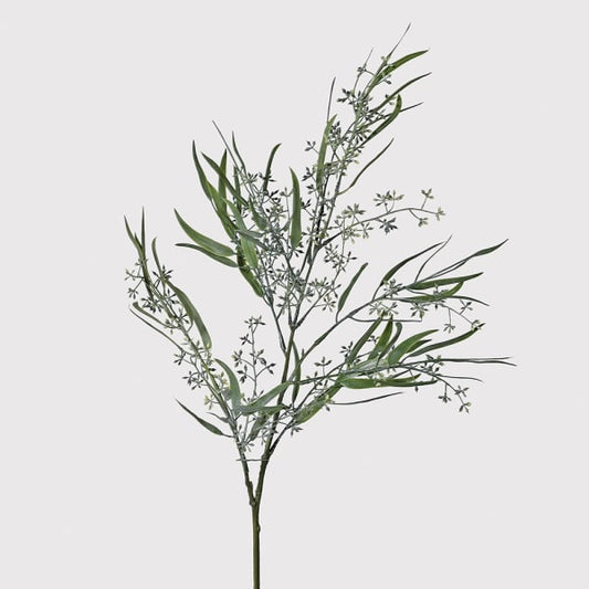Realistic faux seeded eucalyptus stem with soft green leaves and delicate seed clusters, perfect for floral arrangements."
"Artificial seeded eucalyptus stem featuring lifelike texture and natural-looking color for home decor or bouquets."
"Lifelike faux eucalyptus stem with small seed accents, ideal for adding greenery to centerpieces, wreaths, or vases."
"Long artificial seeded eucalyptus stem with detailed veined leaves and realistic seed pods for a fresh botanical touch."
"Elegant faux seeded