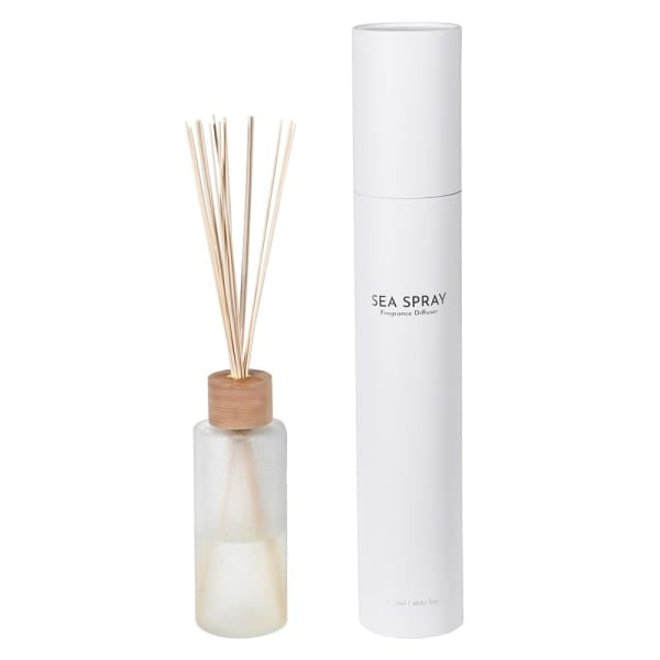 Extra Large sea spray crackled glass diffuser, white diffuser, sea spray diffuser, 1200ml diffuser with white reeds