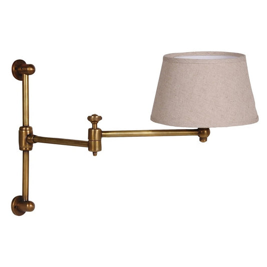 wall sconce with linen shade  Wall sconce  wall lighting  wall light with linen shade  Wall light  traditional wall light  taupe wall sconce  taupe wall light  modern wall sconce  modern wall light  gold wall sconce  gold wall light  bronze wall light  bedside wall sconce  bedside wall light  adjustable wall sconce  Adjustable wall light  adjustable reading wall sconce  adjustable reading wall light