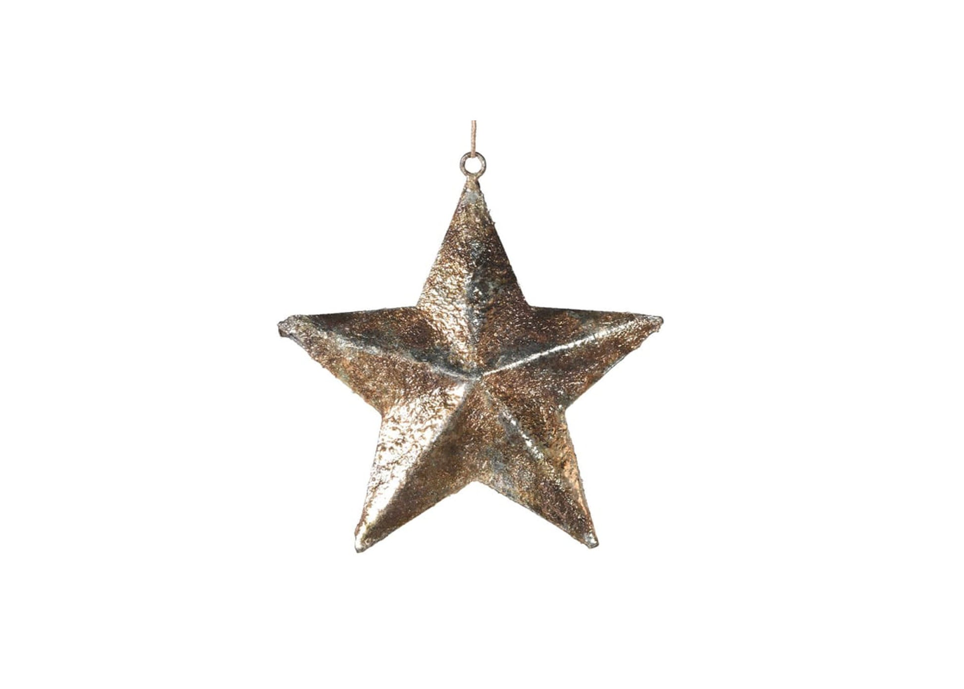 Large gold distressed hanging star,