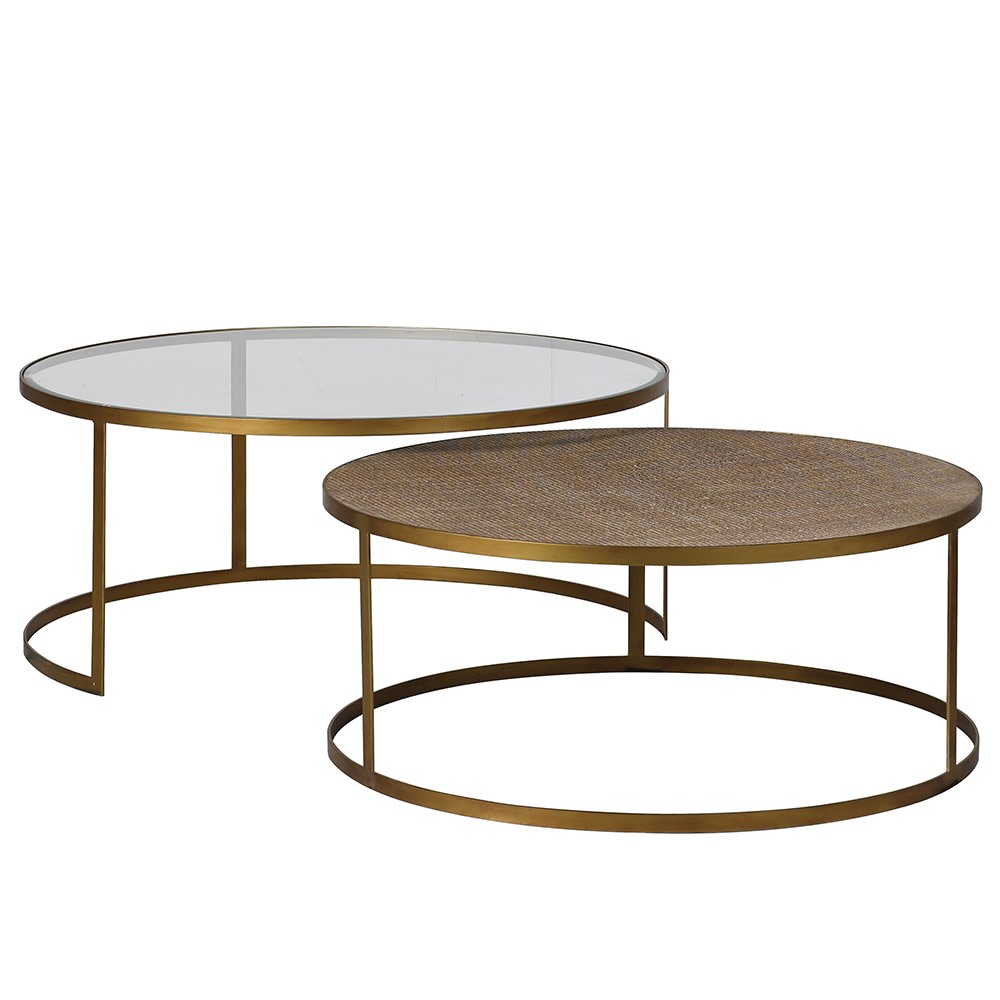 table  rustic coffee table  rattan coffee table  nest of coffee tables  nest of coffee table  living room styling  gold coffee table  glass and gold coffee table  coffee table tray  coffee table styling, Coffee table