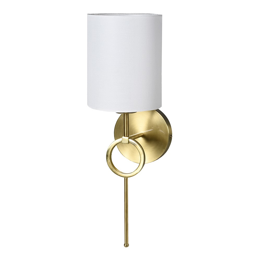 Maine Modern White and Brass Wall Lamp