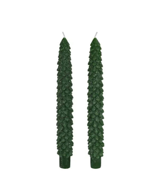 emerald green dinner Christmas tree candles holiday decor

green taper candles for Christmas table

emerald green Christmas candles on mantel

holiday table styling with emerald green taper candles