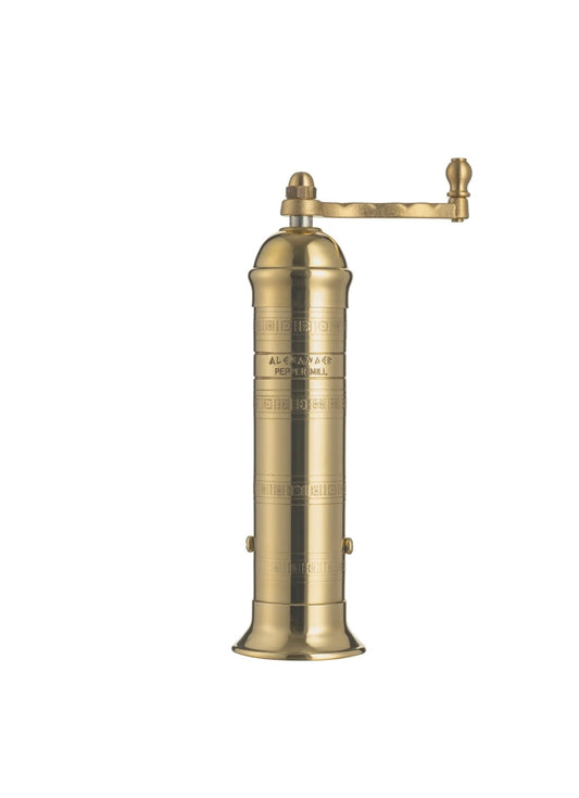Brass salt mill  Brass salt grinder  Brass pepper mills  Brass pepper grinder  Brass mills  Brass grinders  Brass accessories  Brass