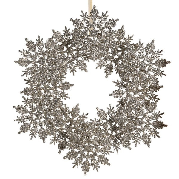 Campagne glitter snowflake candle surround Christmas decor

glitter snowflake bauble for Christmas tree

snowflake candle ring holiday table decoration

elegant glitter snowflake ornament