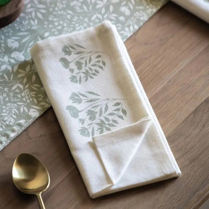 Sage linen napkin (4 pack)
Table scaping linen napkins
"Set of four sage green linen napkins neatly folded, showcasing soft texture and elegant hemmed edges."
"Four-pack of sage green linen napkins, perfect for adding a natural, earthy touch to any table setting."
"Sage green linen napkins in a set of four, made from high-quality fabric with a breathable, textured feel."
"Elegant and reusable sage green linen napkins, sold in a set of four, ideal for casual or formal dining."
"Soft and durable linen napkin