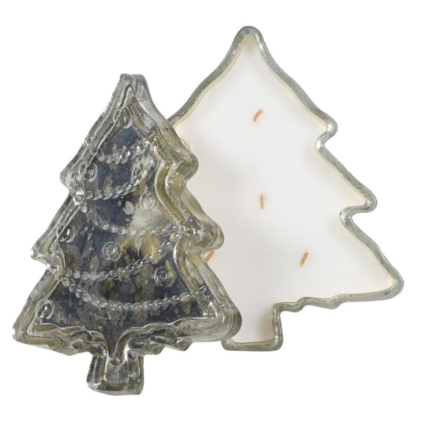 balsam tree candle Christmas decor

evergreen Christmas tree candle holiday decoration

Silver balsam candle on mantel

winter holiday table decor balsam tree candle