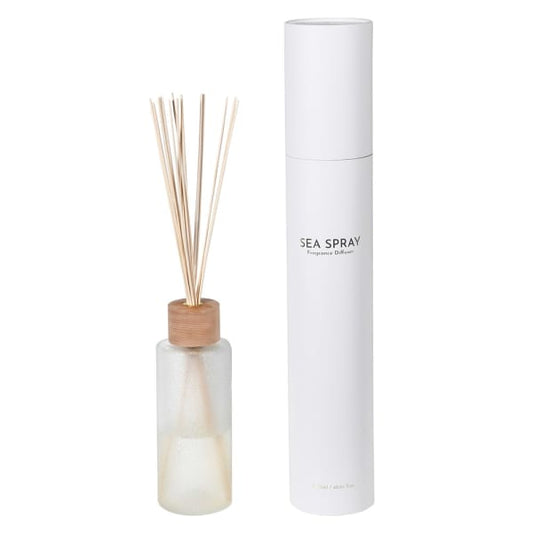 Extra Large sea spray crackled glass diffuser, white diffuser, sea spray diffuser, 1200ml diffuser with white reeds
