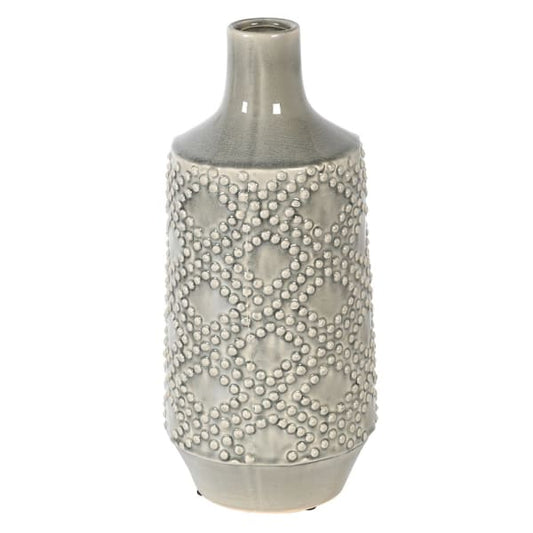 Large Grey Dot Ceramic Vase