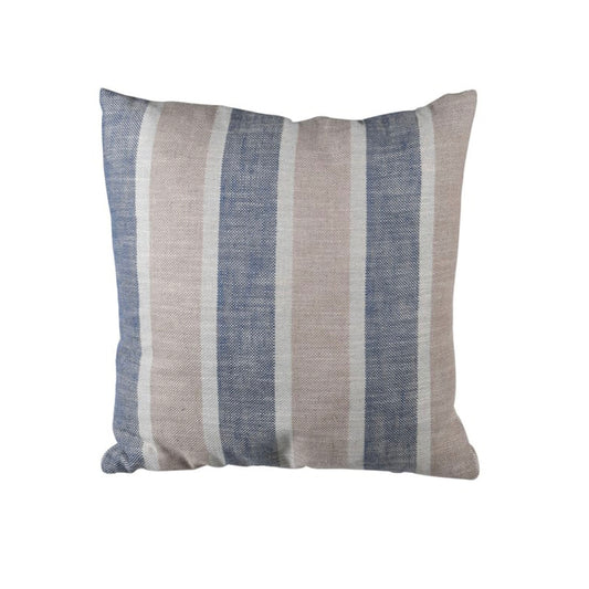 Vintage Inspired Blue &amp; Beige Textured Stripe Pillow Cover  Vintage Inspired Blue & Beige Textured Stripe Pillow Cover  Textured Stripe Pillow Cover  Pillow Cover  cushion  Blue & Beige Textured Stripe Pillow Cover