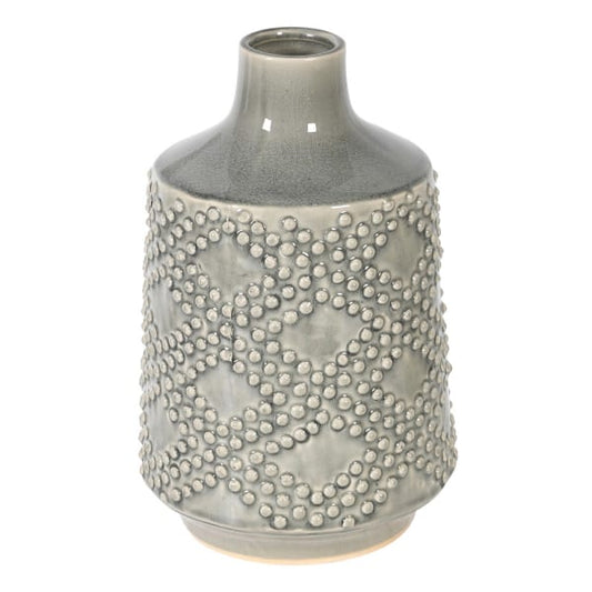 Small Grey Dot Ceramic Vase