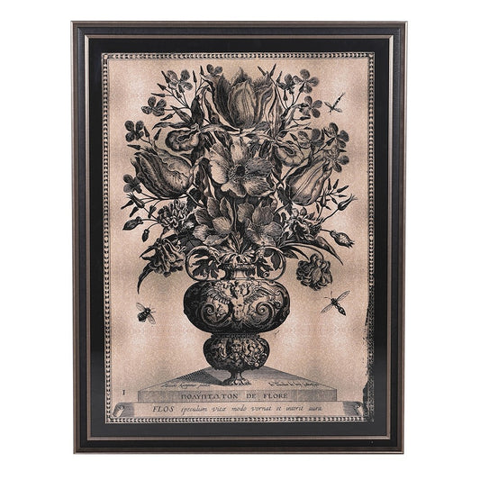 vintage framed print  Antique framed print  FRAMED PRINT  vintage floral art  vintage foral art  floral art  Antique tone art  vintage inspired art  framed botanical art  botanical print  Botanical art  Print