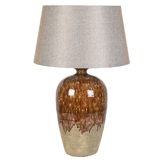 A ceramic table lamp with a textured, glazed brown and beige base and a light gray linen drum shade, 
NEW Hickory Glaze Table Lamp with Linen Shade

Modern traditional table lamp

modern traditional lamp

modern organic table lamp

large lamp

large brown lamp

lamp

Glaze Table Lamp with Linen Shade

contemporary ceramic lamp

console table lamp

console lamp

ceramic table lamp

brown lamp

bedside table lamp