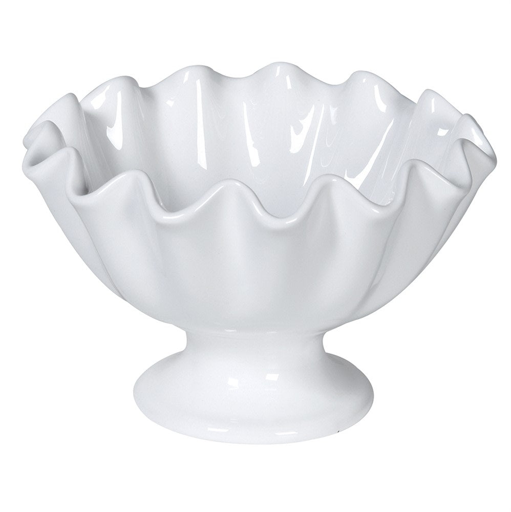 Raphael White Ceramic Ruffle Bowl