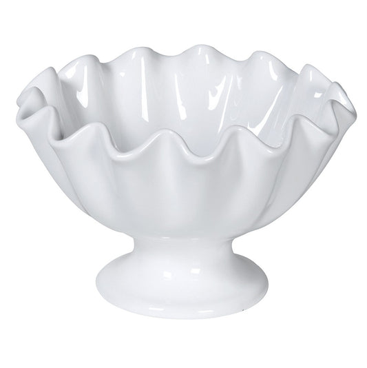 Raphael White Ceramic Ruffle Bowl